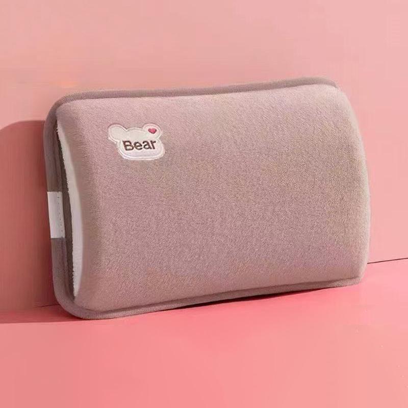 Перезаряжаемая грелка мультяшная электрическая грелка для рук с зарядной вилкой многоразовая грелка для горячего компресса грелка для рук коричневый