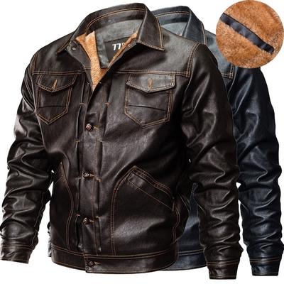 Men's Fashin Coat Motorcycle Leather Leather Clothing Leather Jacket Water Proof Coat