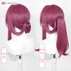 43cm Kafka Cosplay Wig Rose Purple Kafka Anime Wigs With Ponytail Clip Heat Resistant Synthetic Hair Halloween Wig + Wig Cap