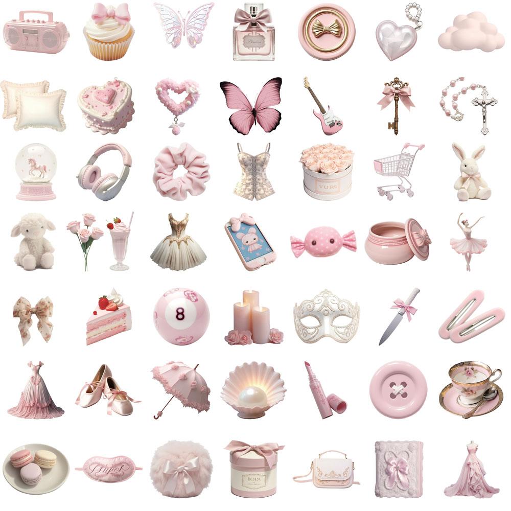 50PCS Ballet Instagram Stickers Cute Creative Reward Photocard Home Decoration Wall Sealing Gift Label Gift Creative Decor