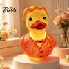 Decorative Lights Glowing Resin Duck Figurine with LED Light, Night Light for Living Room Handcrafted Decoration Bedroom Windowsill, Festive