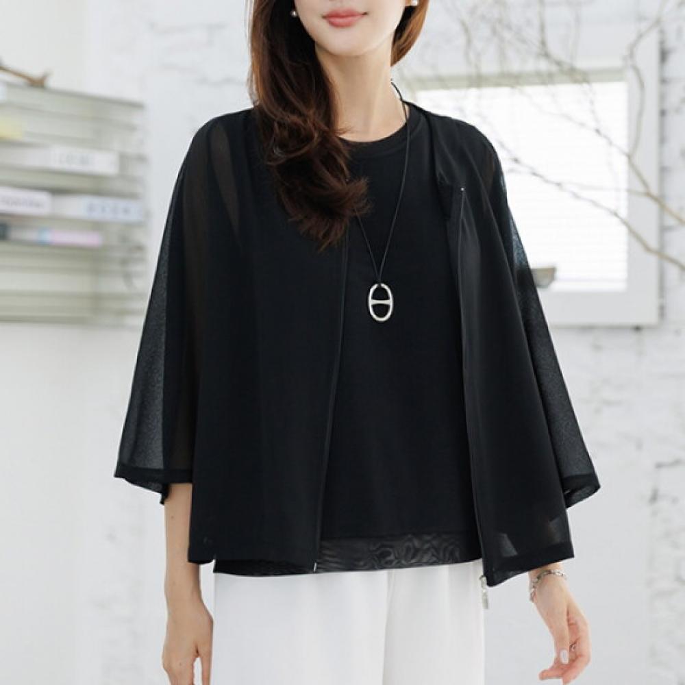 Dedra Urban Sheer Zipper Jacket Oue3053