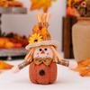 Thanksgiving Harvest Autumn Flower and Leaf Scarecrow Plush Dolls Keychains Charm Hanging Ornament Festivals Decors