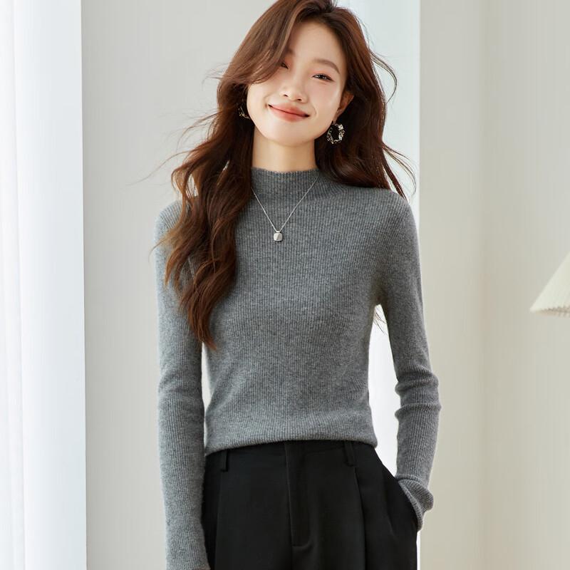 

Srcr Women s Semi-High Neck Cashmere Knit Sweater XL