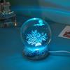 Crystal Ball Night Light with 3D Inner Carving - Luminous Resin Ornament Souvenir Gift