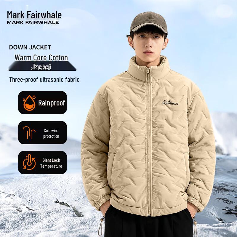 

Mark Hua Fei Men s Retro Stand Collar Padded Jacket L