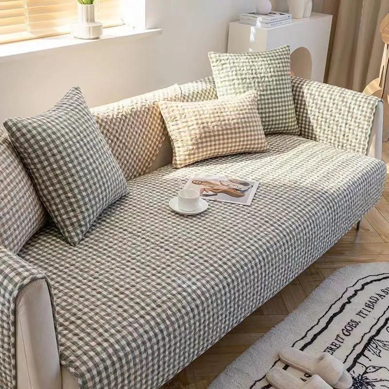 

Чехол для дивана с противоскользящим покрытием для гостиной, защита мебели, летний хлопковый чехол для диванной подушки с принтом Pladi Funda Cojin 70X70