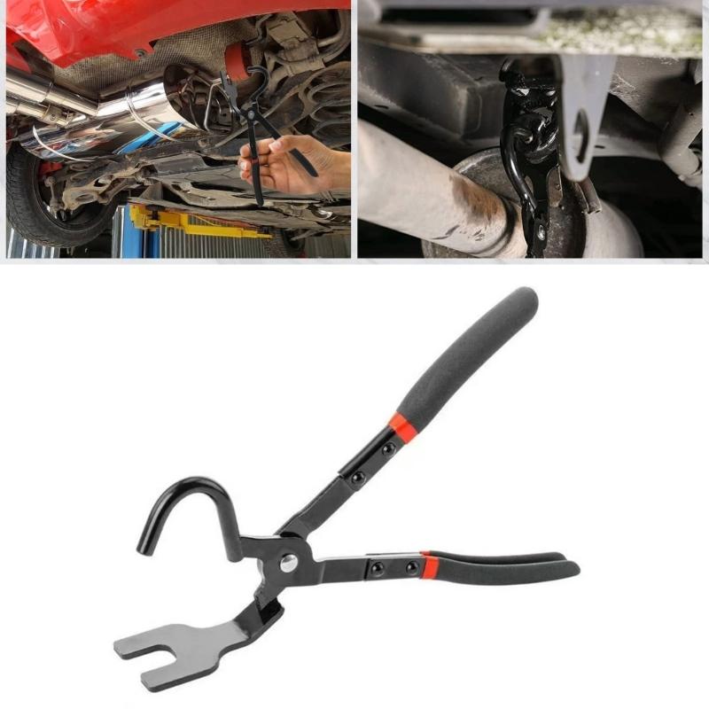 Exhaust Hanger Removal Tool with Ergonomic Handle Car Exhaust Rubber Pad Detaching Plier for Auto Repair Technicians