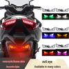 Motorcycle Devil Eyes LED Warning Light - Universal Decorative Triangle Bolt Light