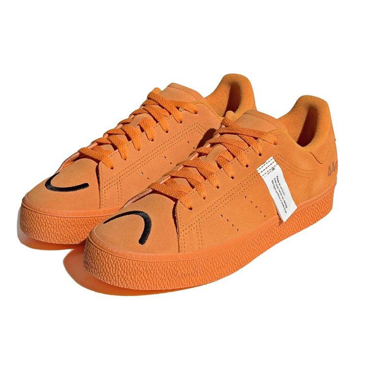 Adidas Originals Face X Atmos X  Stan Smith Cs Versatile Comfortable Lightweight Casual Slip-Resistant Low-Top Skate Shoes Men Sneakers Orange IG4121