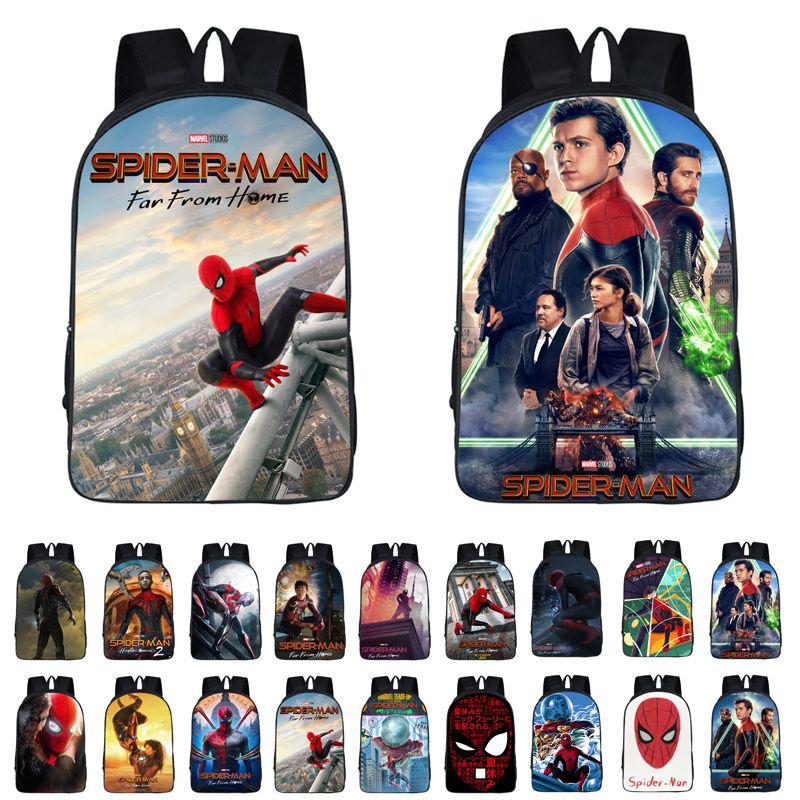 Stylish Spiderman Far From Home Backpack With Durable Oxford Cloth Design For Kids