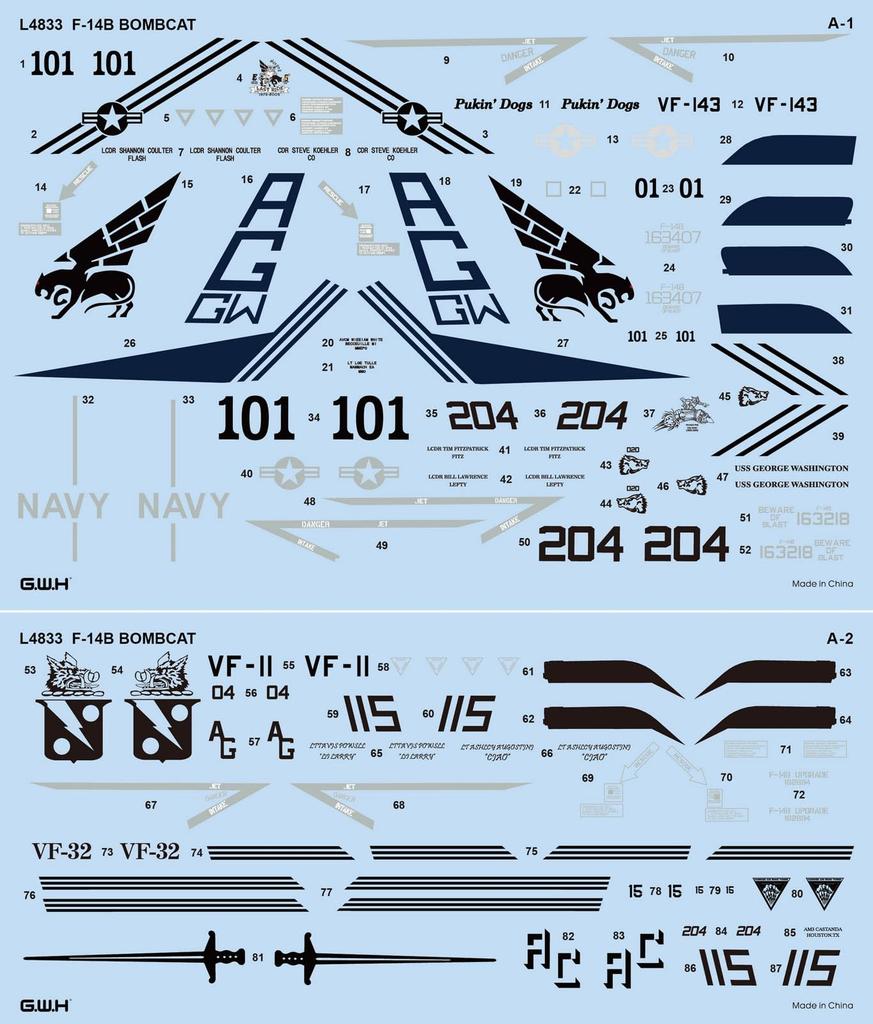 great wall hobby American Bombcat Plastikmodell L4833 1/48 F-14B (Flugzeug)