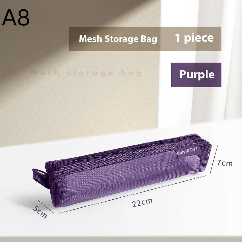 1Pc Portable Mini Zipper Mesh Storage Bag Coin Purse Small Square Mesh Coin Purse Travel Storage Carry Pouch With Zippered