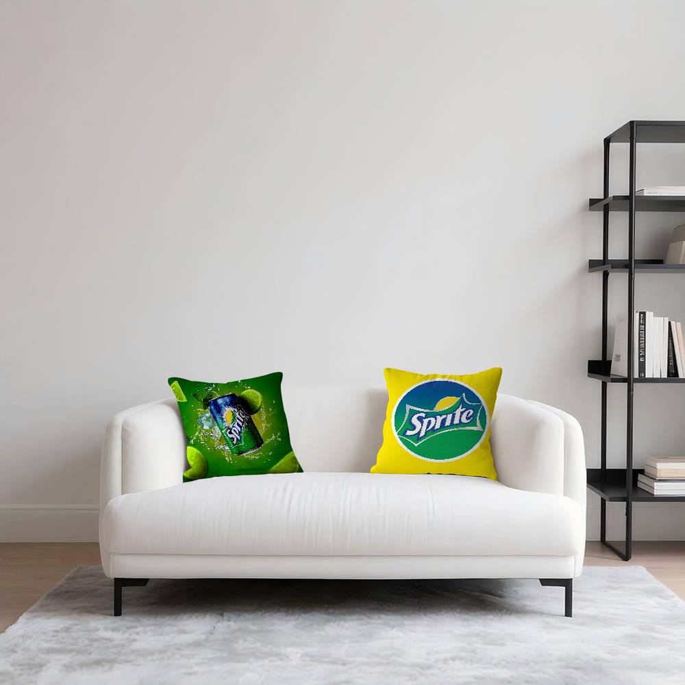 S-spri-te Logo Kissenbezug Auto Dekokissenbezug Für Sofa Auto Weihnachtsgeschenk 40x40cm 45x45cm