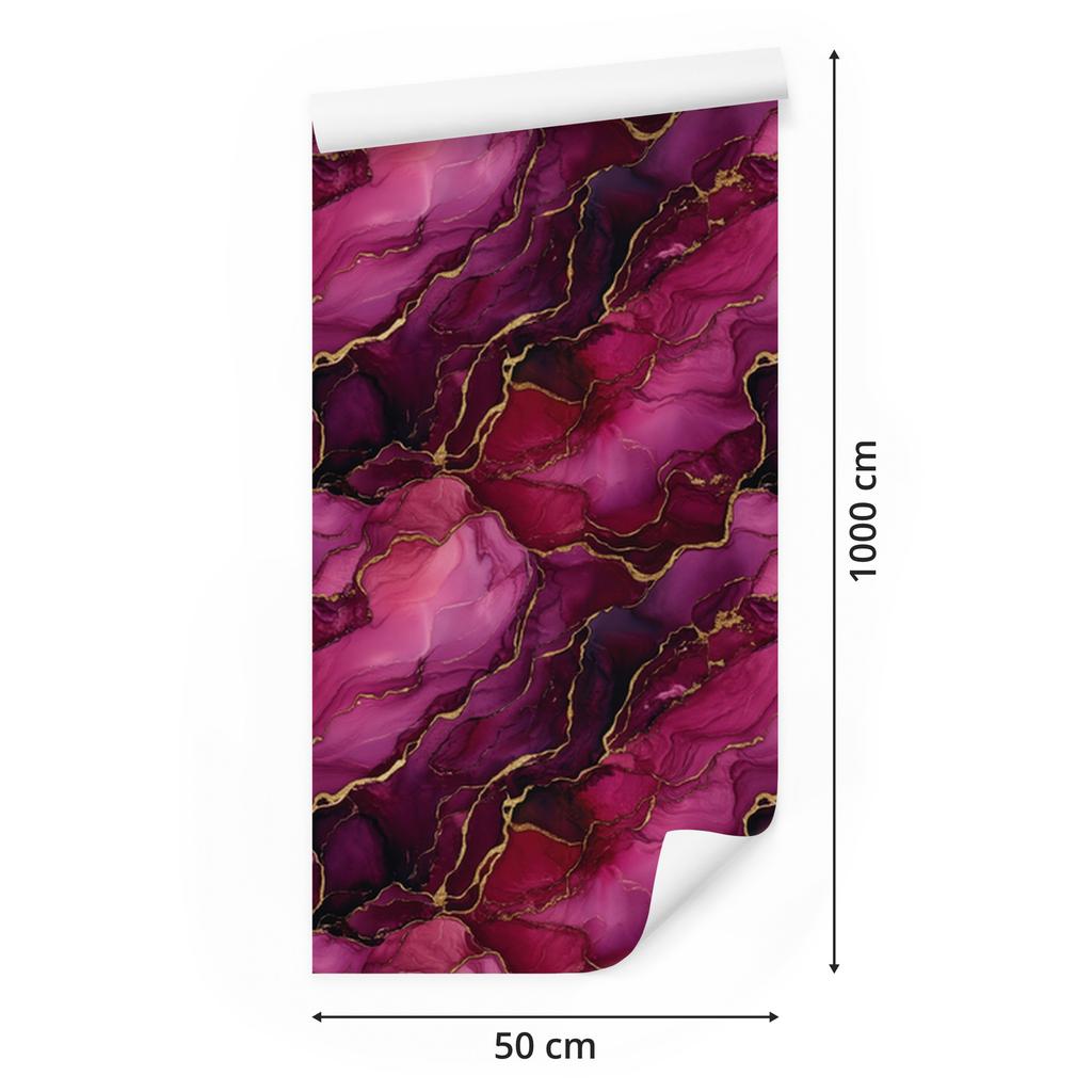 Ink wallpaper burgundy, purple, pink and burgundy 50x1000