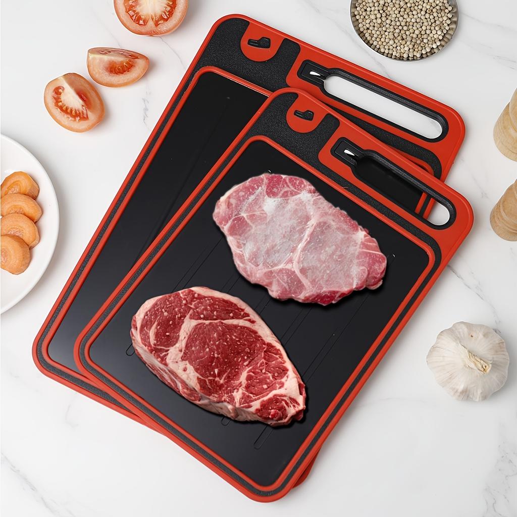 1pc Double Sided Cutting Board With Measurements for Kitchen Use , Double Sided, Made of Aluminum And Ceramic Strips, Food-Grade, Non Slip,