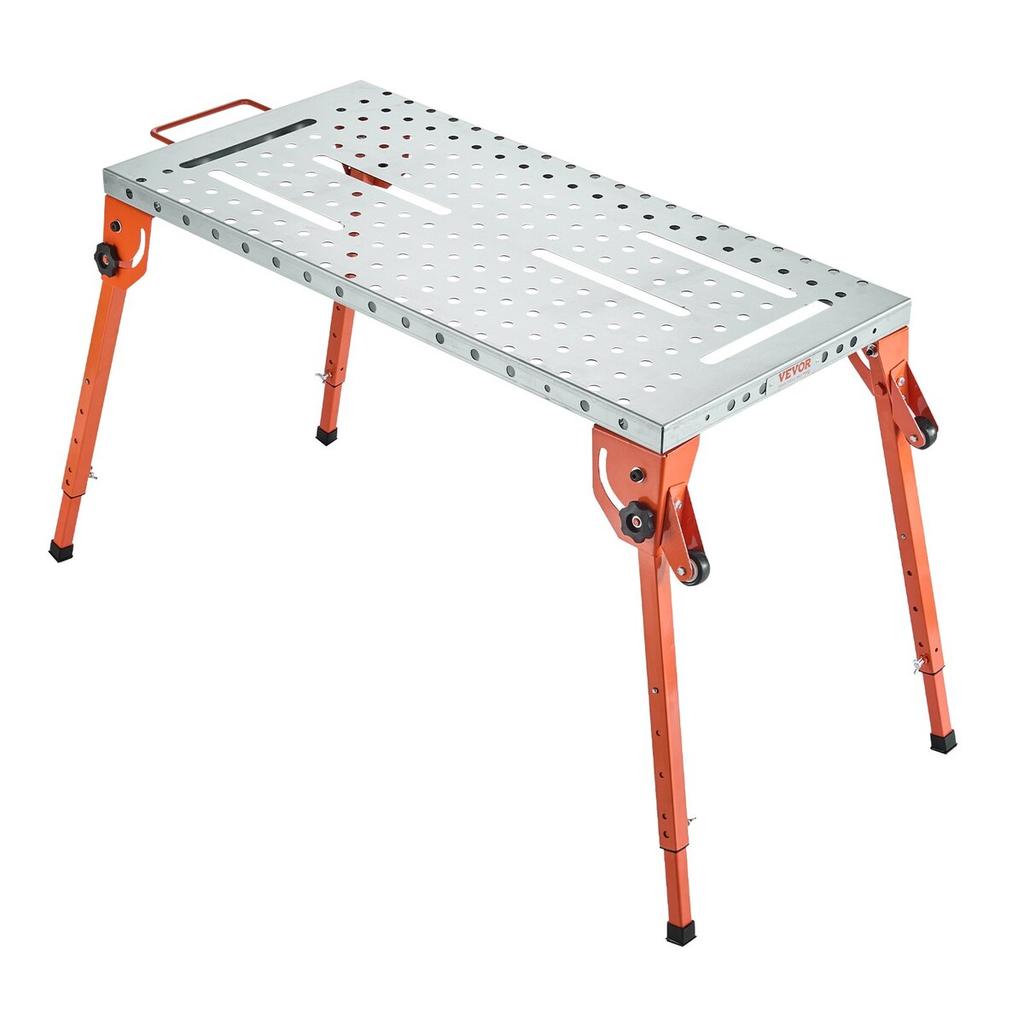 Las Tafel 44" x 21" 500LBS Opvouwbare Werkbank met 4-Niveaus Verstelbare Hoogte