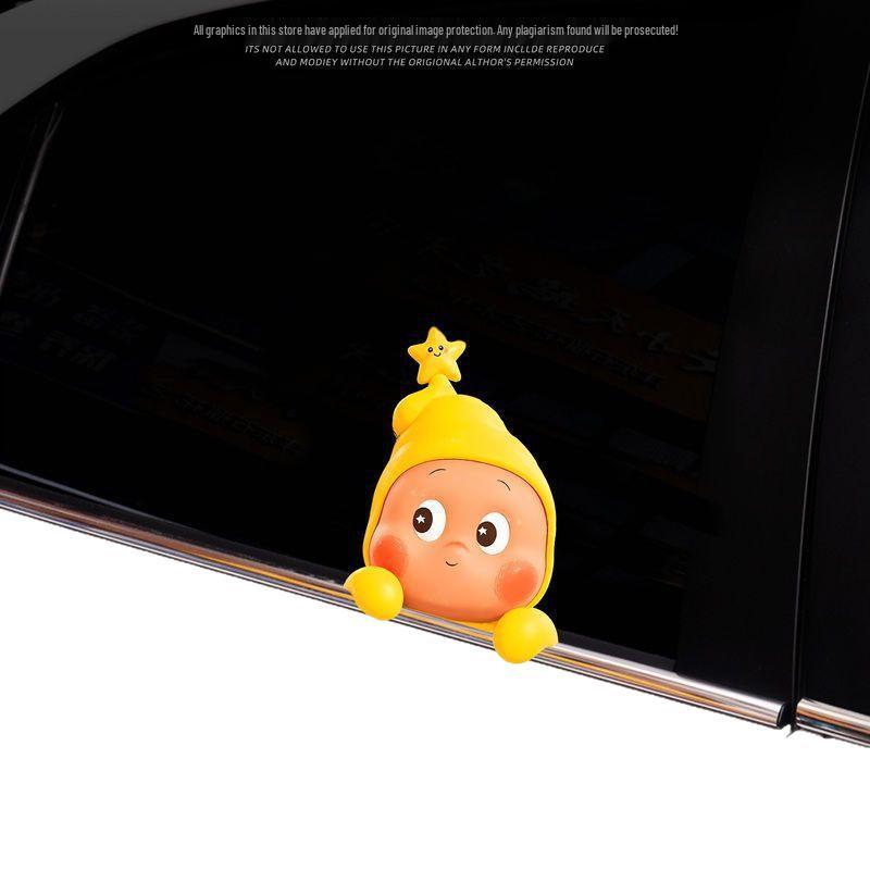 Kreative, wasserdichte Autoaufkleber für Fenster - enthält Cartoon- und Dekorationsaufkleber. Süßes und langlebiges Design!