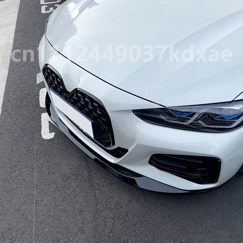 For 2020+ BMW 4 Series 425i 430i G22 G23 MP Front Bumper Spoiler Lip Carbon Fiber Look/Gloss Black Lower Air Dam Protector