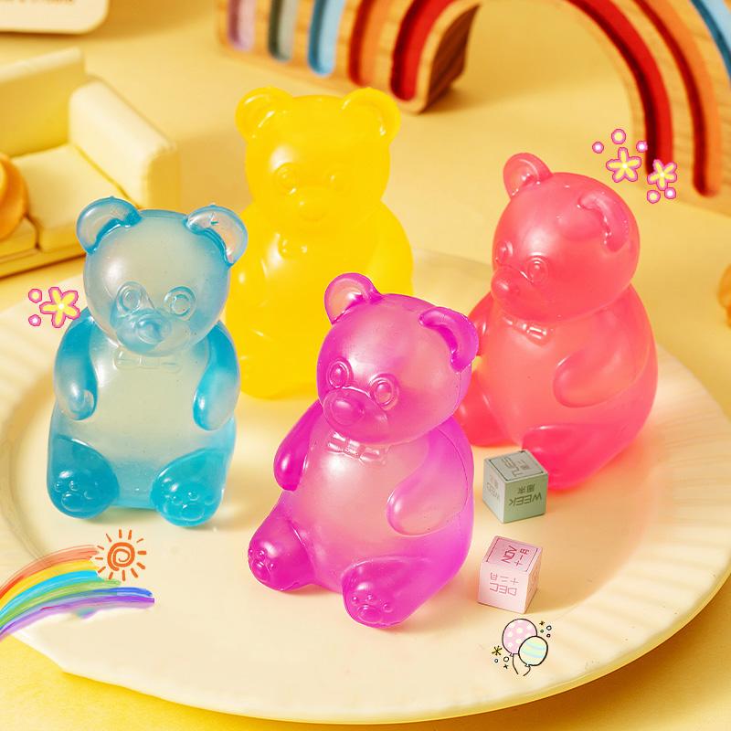 Gummy Bear Soft Antistress Fidget Squishy Toys Venting Ball Decompression Pinching Squeeze Toy For Children Birthday Party Favor