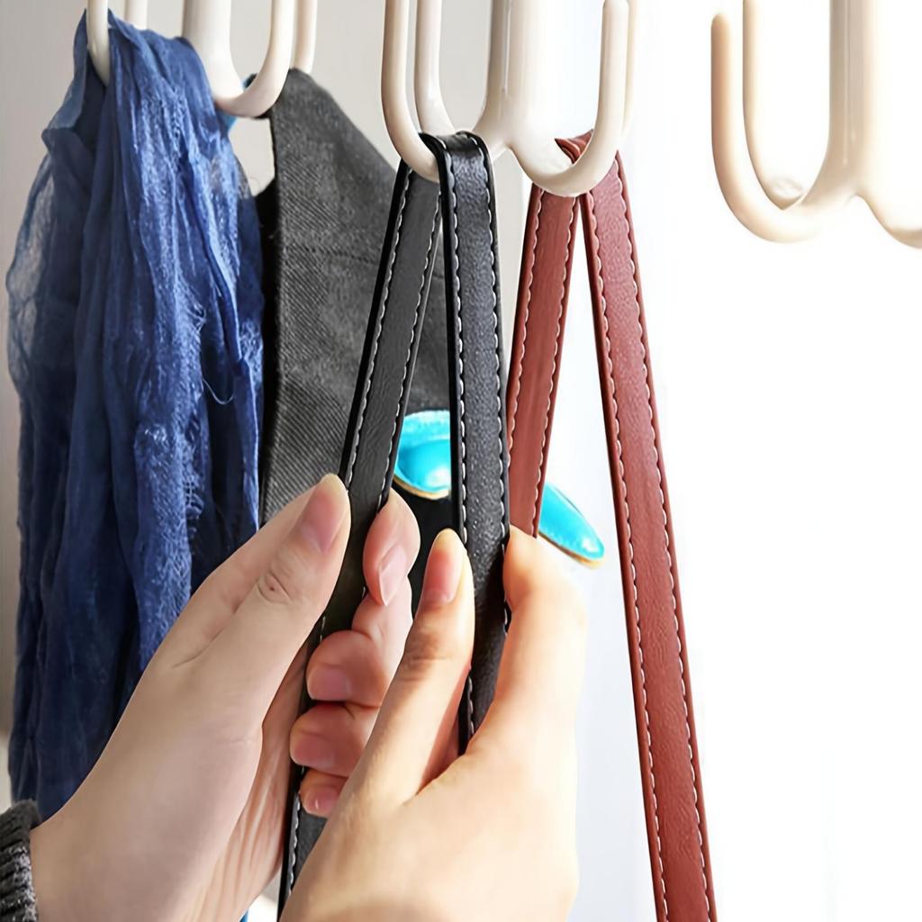 Rotating Closet Hanger with 4-Claw Hooks - Space-Saving Wall-Mounted Organizer for Ties, Handbags, Belts, Hats & Scarves