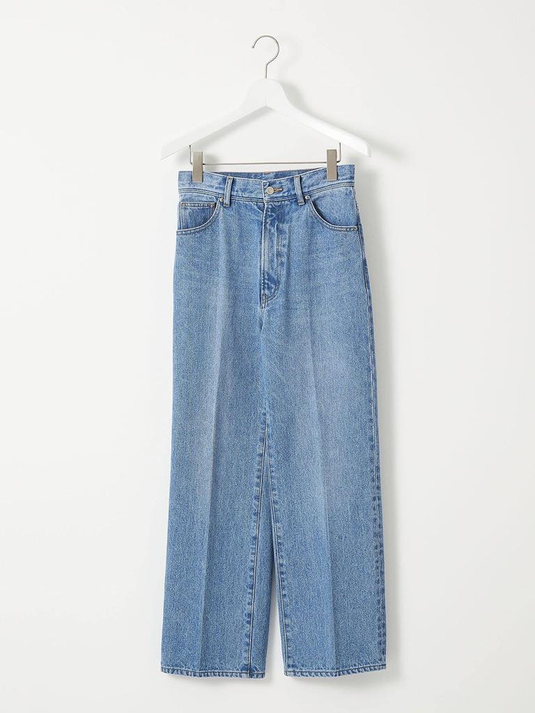 United Arrows Green Label Relaxing EMMEL REFINES EM Center Press Straight Denim 66146990863 XS Pants, 7110, LT.BLUE (71),