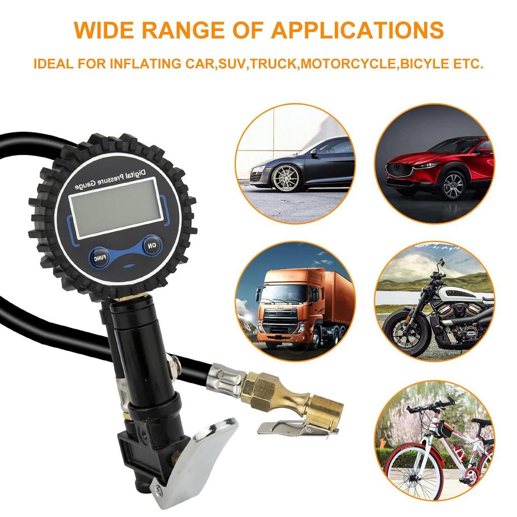 250PSI LCD Display Tire Pressure Gauge Tire Tester Air Pressure Meter Car Tire Pressure Tester