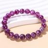 Natural Purple Emerald Bead Bracelet Purple Amethyst Bead Bracelet