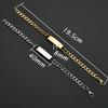 Atoztide Custom Words Name Bar Nameplate Bracelet Stainless Steel For Men Women Adjustable Link Chain Personalized Jewelry Gift