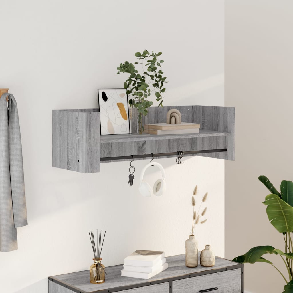 Wall Shelf Gray Sonoma 100x35x30.5 cm Particleboard