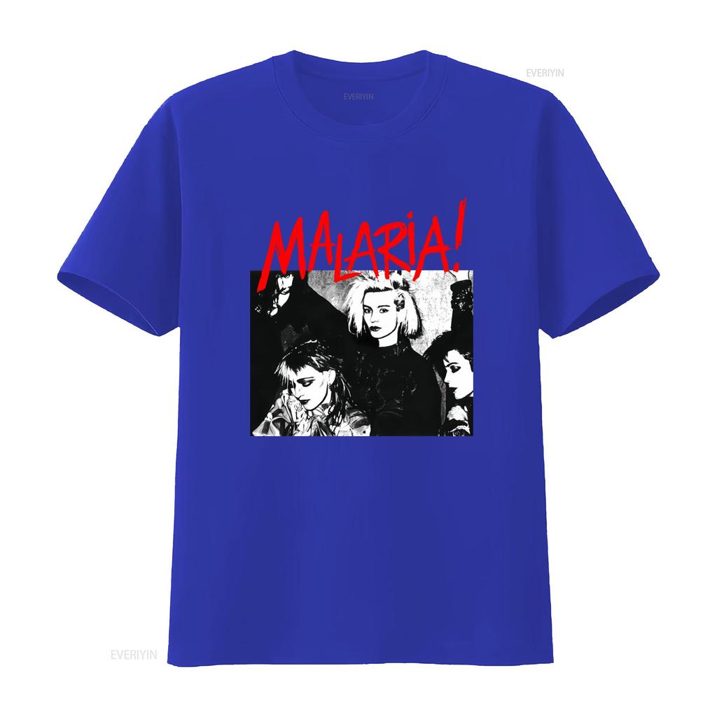 Malaria Retro Punk Band T Shirt for Men and Women Vintage Style High Quality Print Unique Design Vintage Washed Stretched