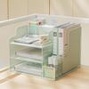 Office Desk Organizer: Vertical Folder Storage, Bookshelf, File Rack, and Pen Holder.