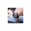 Forsining Men's Minimalist Retro Design Skeleton Watch Black with Transparent Business Mesh Band