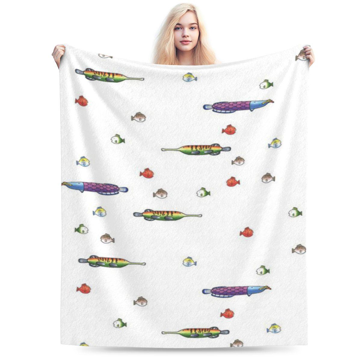 

Fishing Wii Sports Fish Species Seamless Pattern Personalized Warm Decorate Home An UltraSoft Micro Fleece Blanket 75x100cm 30x40in