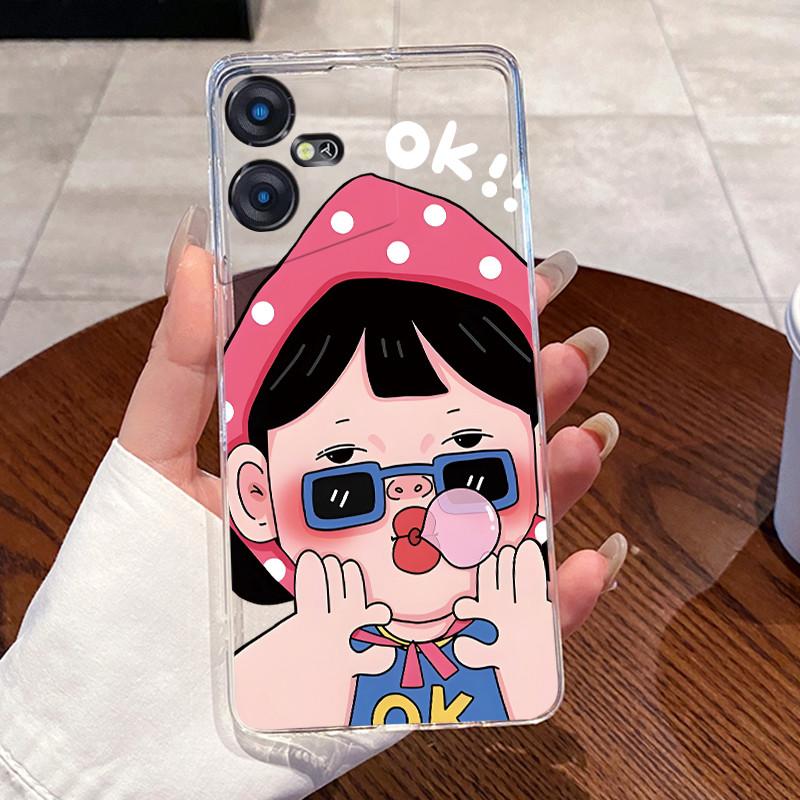 Casing For Tecno Pova Neo 3 Case LH6n Silicone Aesthetic Fashion Cute Cat Back Cover Techno Pova Neo 3 Transparent Phone Case