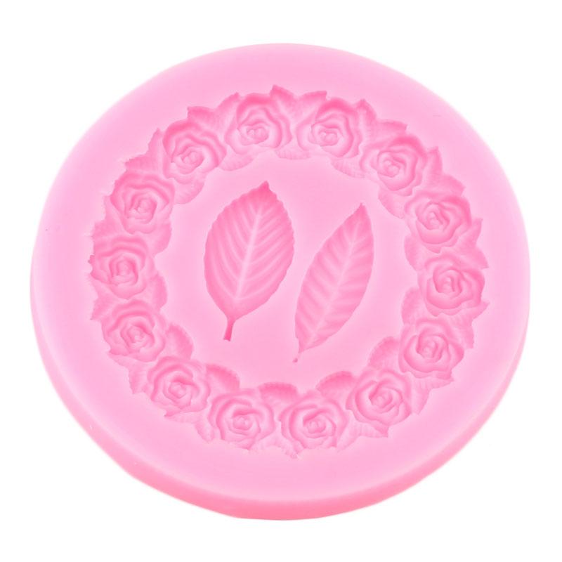 Rosenkranz Silikonform Hochzeit DIY Cupcake Topper Fondant Formen Kuchen Dekorieren Werkzeuge Polymer Clay Süßigkeiten Schokoladenformen