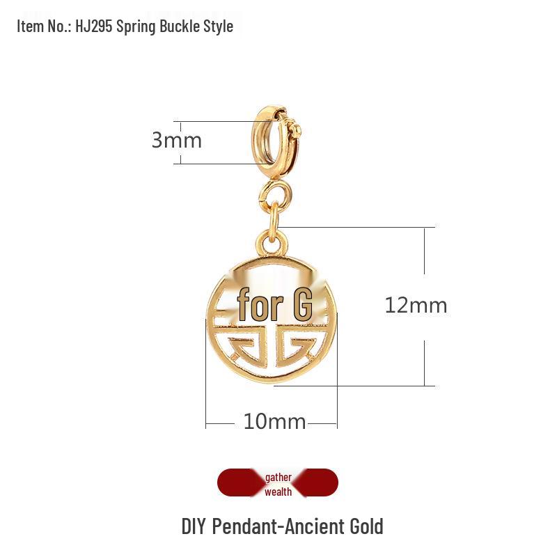 Přívěsky na náramek s charakterem Fu: Zlaté pískové přívěsky a distanční korálky pro DIY šperky