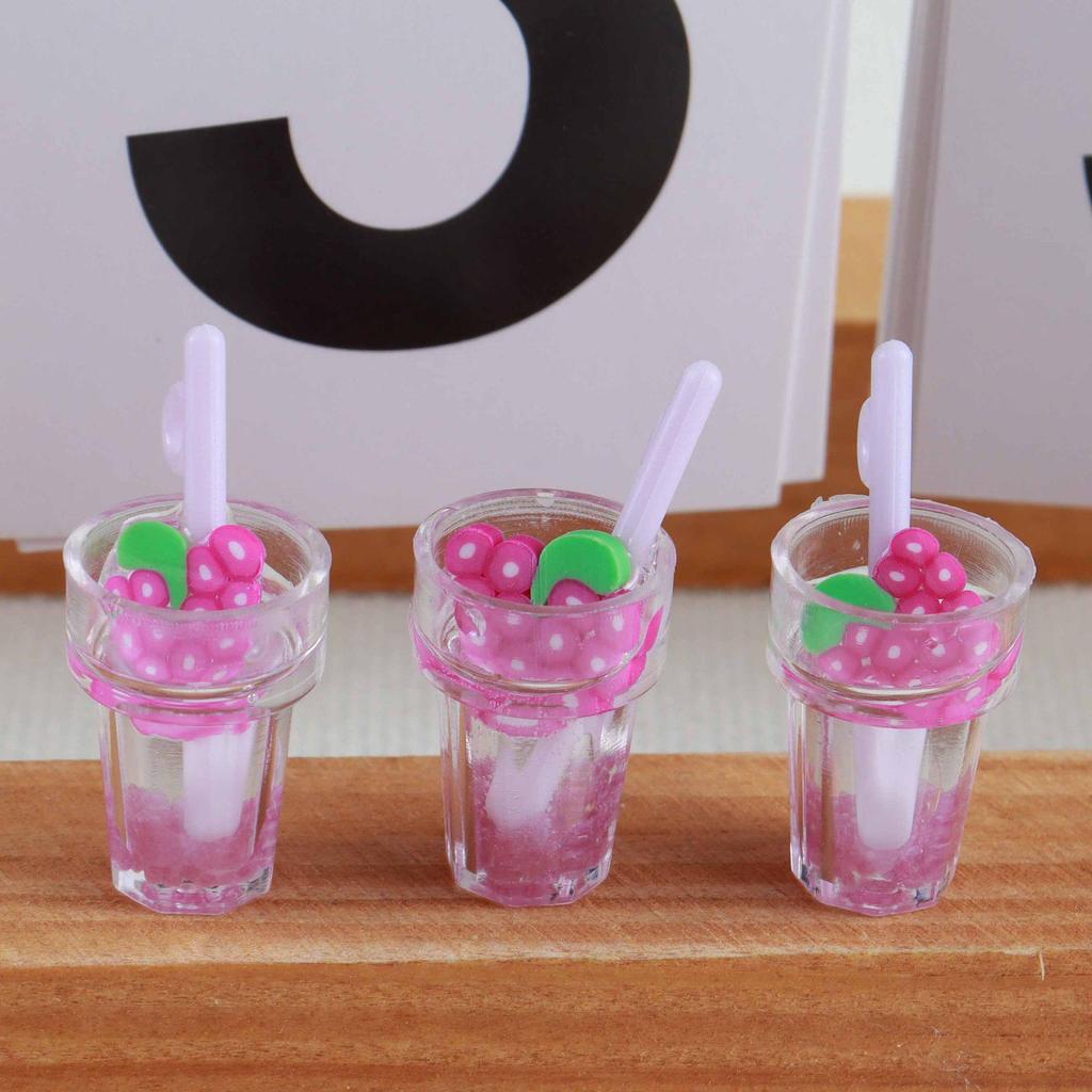 Miniature Fruit Drink Cup Earrings & Keychain Pendant