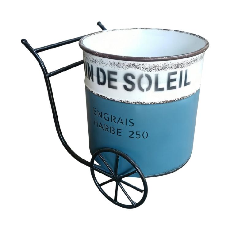 Iron Sheet Bucket Retro Flower Pot Courtyard Vase Home Furnishings Garden Decorate Garden Supplies Display