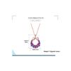 Violet Blue Zircon Christmas Decoration Pendant Ladies Necklace Rose Gold Ladies Gifts High Jewelry