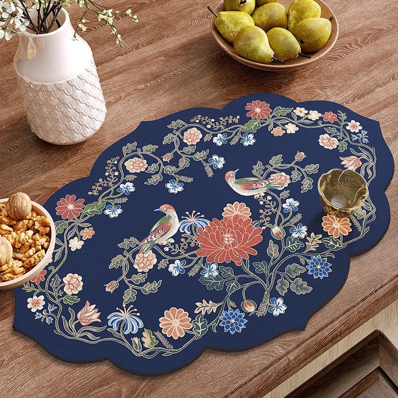 

BEPAN Silicone placemat light luxury waterproof oil-proof heat insulation pad hotel household special-shaped table cushion