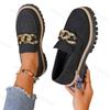 Fashion Woman Loafers Retro Autumn Ladies Large Size Frosted British Style Thick Heel Round Toe Rubber Outsole Korean Style Casual Shoes
