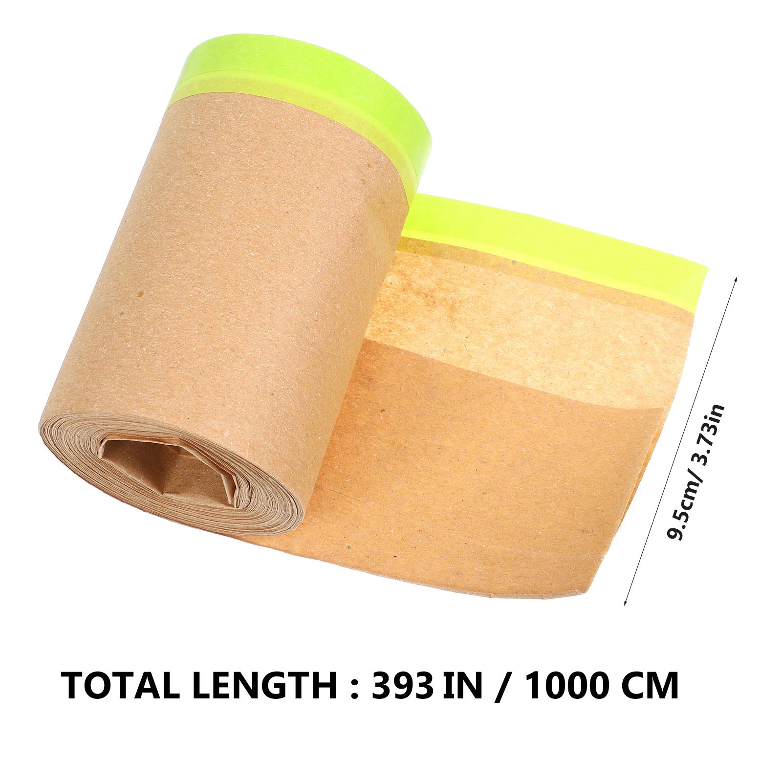 1pcs Kraft Masking Automotive Paint Protection Roll Adhesive Drape Paper Car House Furniture Protection Painters Paper