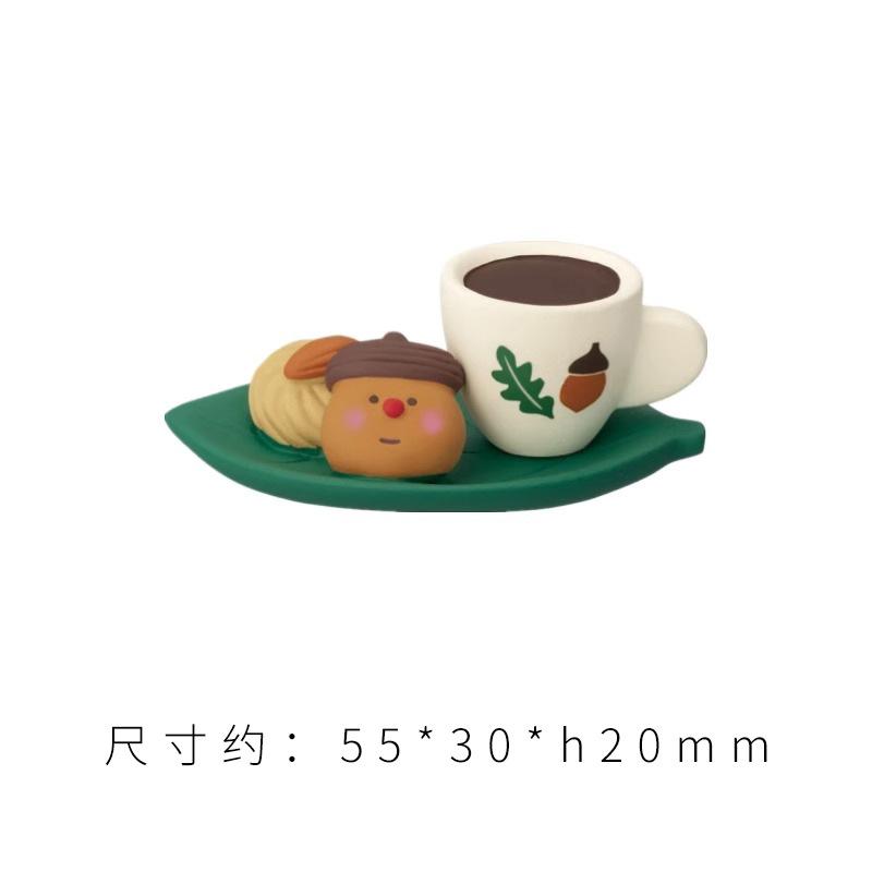 INS ZAKKA Resin Ornaments Autumn Harvest Chestnut Series Persimmon Tree Thief Cat Camera Prop Japanese Mini Home Decoration Gift