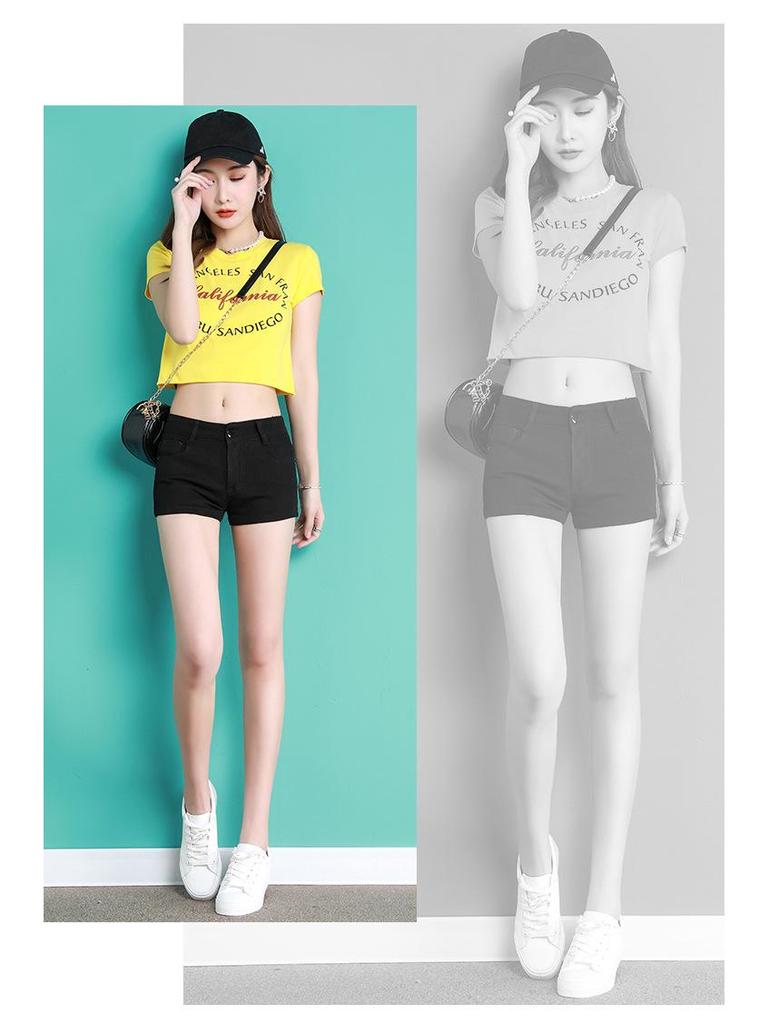 Women's Low-Rise Sexy Nightclub Jeans and Crop Top Set - Japanese AV Style, Elastic Fit, Perfect for Summer & Winter