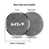 Car Leather Alloy Coaster For Kia GTLine RIO K2 K3 K4 K5 k8 Sportege Picanto Optima Soul Ceed Water Cup Holder Pad Non-slip Mat rnqt40