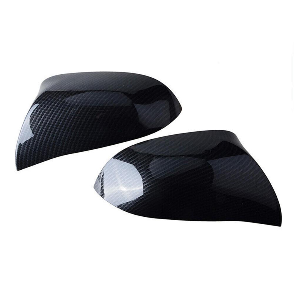 2X Carbon Fiber Look M Style Mirror Cover Caps For BMW X3 X5 X6 F25 F15 F16 2014-2018