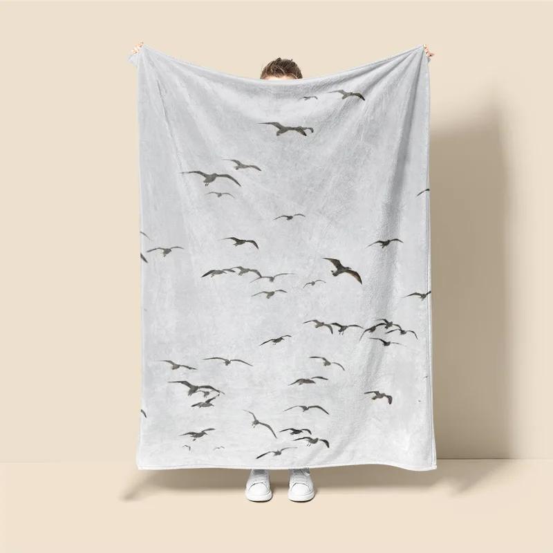 Nordic Ins Style Blanket Fashion Illustration Sofa Bed Cover Home Decoration Throw Blanket for Bedroom New Design
