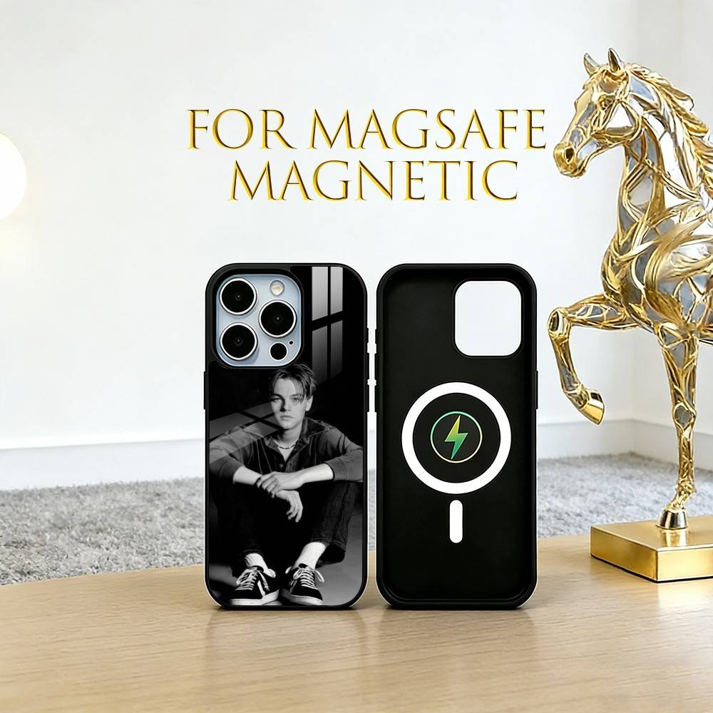 Leonardo DiCaprio Phone Case For iPhone17,16,15,14,13,12,11 Plus,Pro Magnetic with Magsafe Wireless Charging