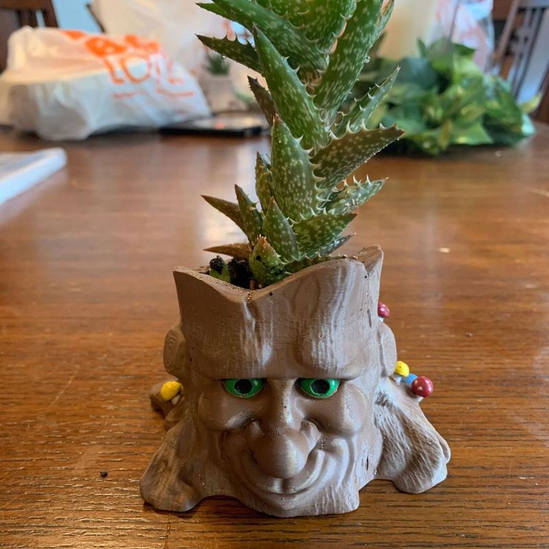 DIY Garden Craft Tree Stump Shaped Flower Pot Molds Resin Silicone Plants Concrete Making Mold for Creative Home Gardening